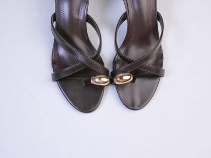 Sandales à lanières et talon